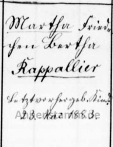 Martha Friedchen Bertha RAPPALLIER